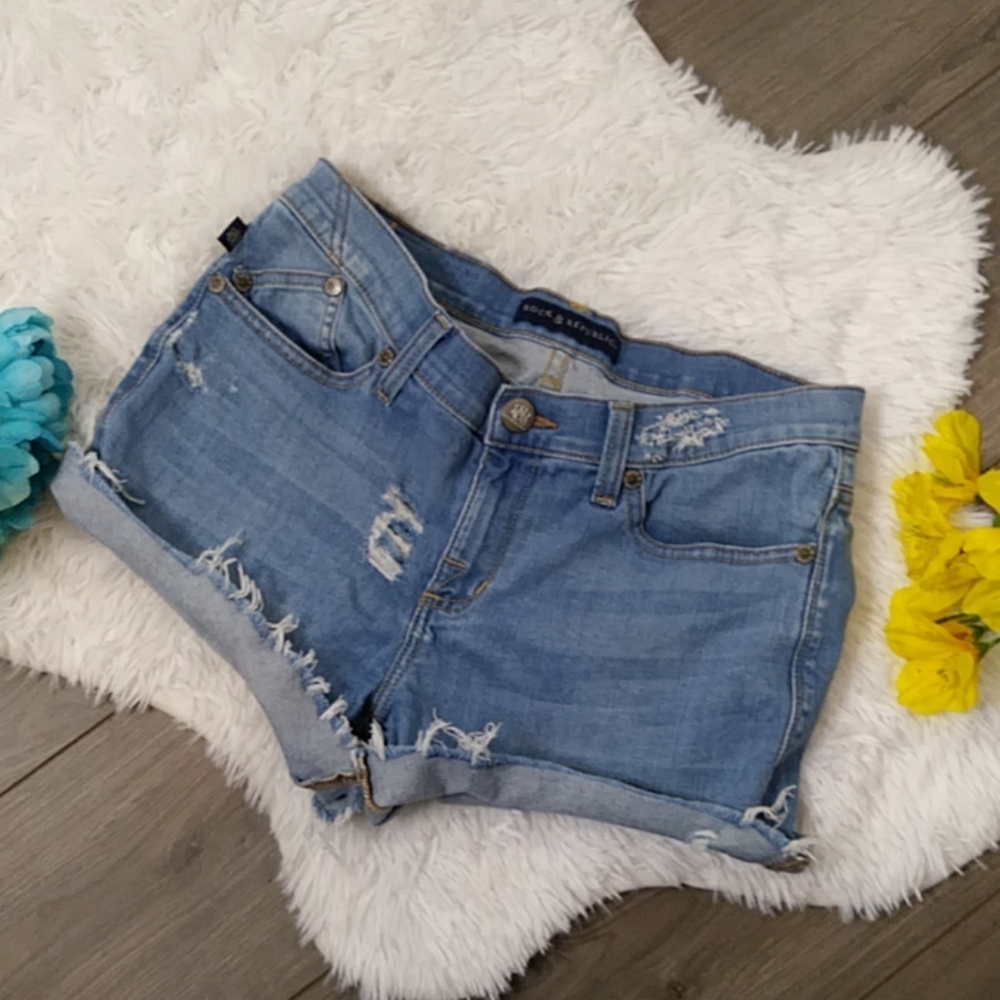 2/$24 Rock & Republic Distressed Cut off Shorts